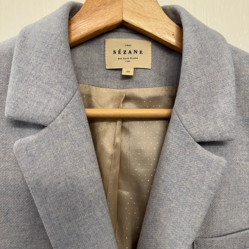 Sezane Christie Jacket Ice Blue - Size 2